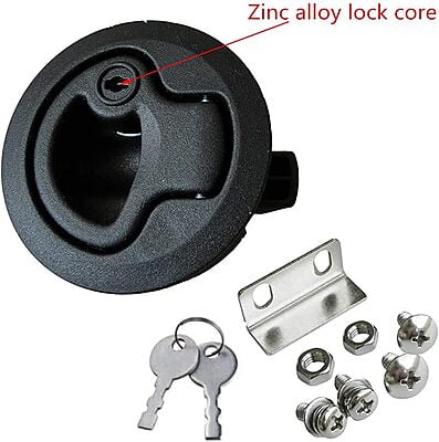 PLASTIC TURNING LOCK 61mm BLACK PLASTIC TURNING LOCK 61mm BLACK