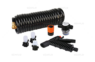 SEAFLO 51 Series Washdown Pump Kit With 7.5m Coiled Hose SEAFLO 51 Series Washdown Pump Kit With 7.5m Coiled Hose