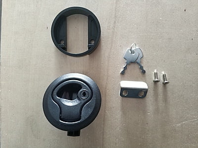 PLASTIC TURNING LOCK 61mm BLACK PLASTIC TURNING LOCK 61mm BLACK